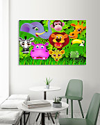 Obraz do detskej izby Zvieratká z džungle zs1138